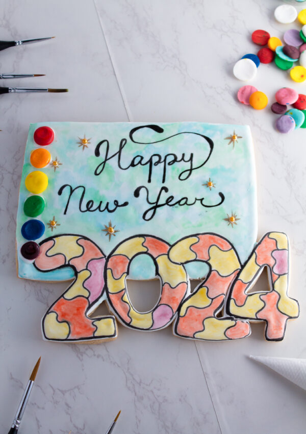 New Years Paint Your Own Cookie